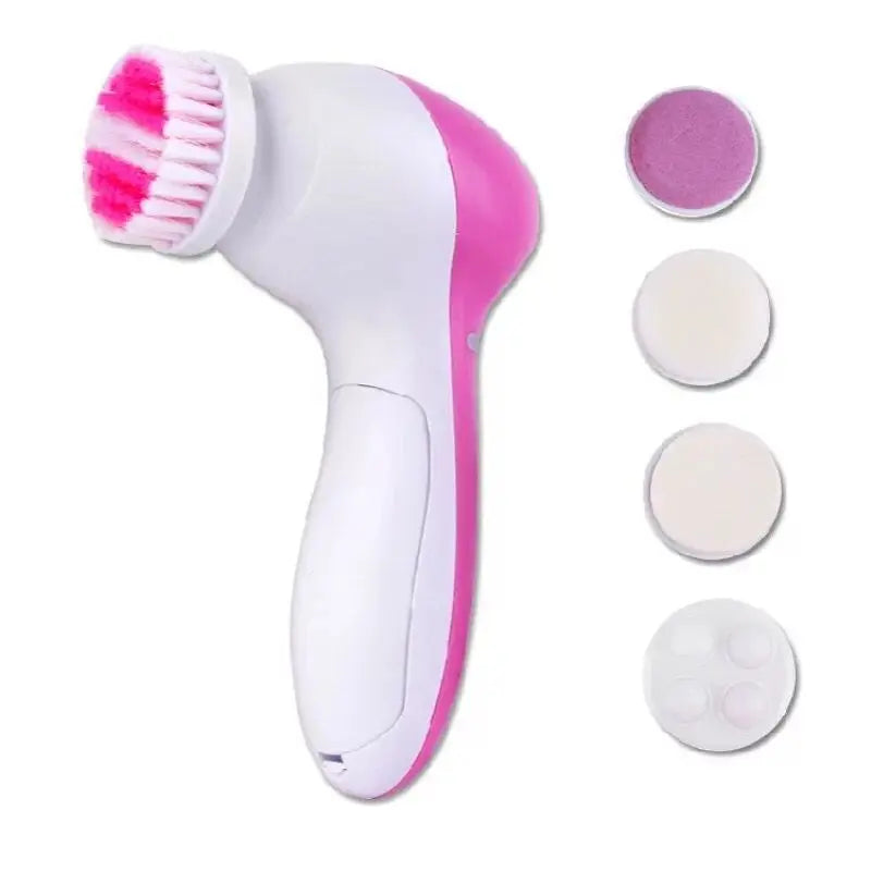 5-in-1 Electric Face Cleansing Brush Massager