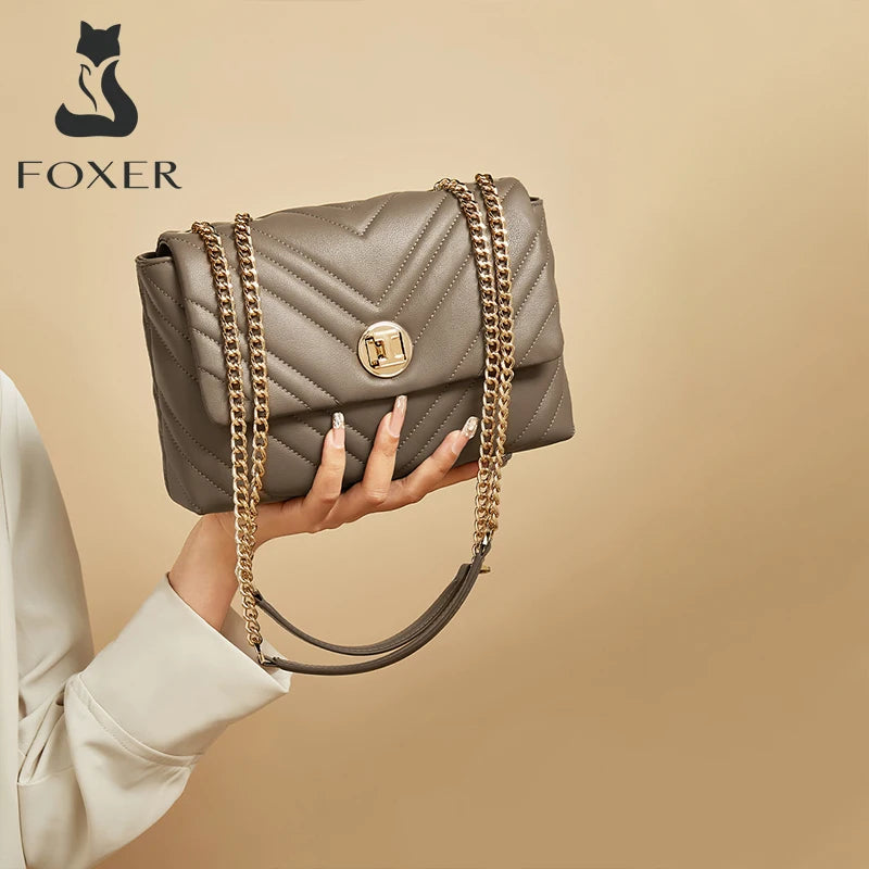 FOXER Luxury Women’s Leather Shoulder & Crossbody Bags