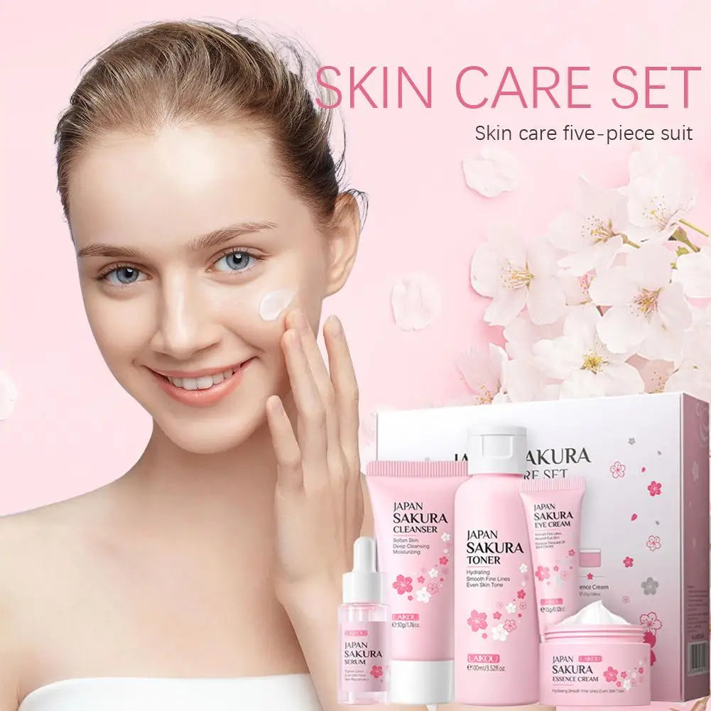 5/3PCS Sakura Facial Care Set Gift Box