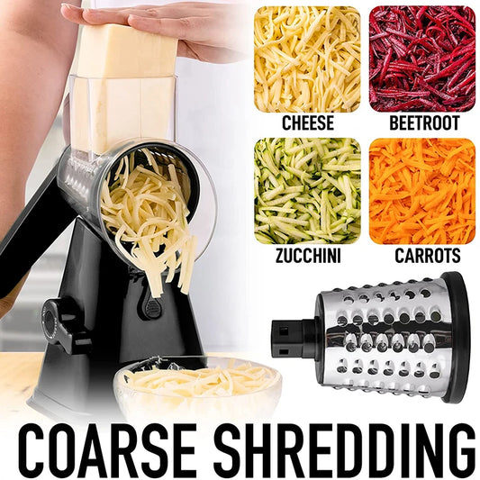 Vegetable Slicer and Cheese Grinder with Handle