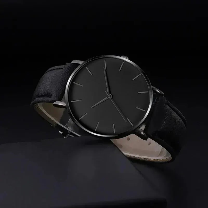 Men’s 5‑Pack Luxury Leather Quartz Sports Watches – Business Casual, Chronograph, Waterproof