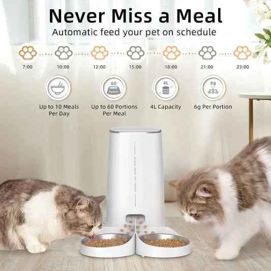 "WiFi Smart Automatic Cat Feeder with Timer