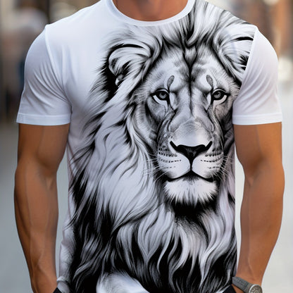 Men’s Lion Graphic T-Shirt – Casual Summer Wear