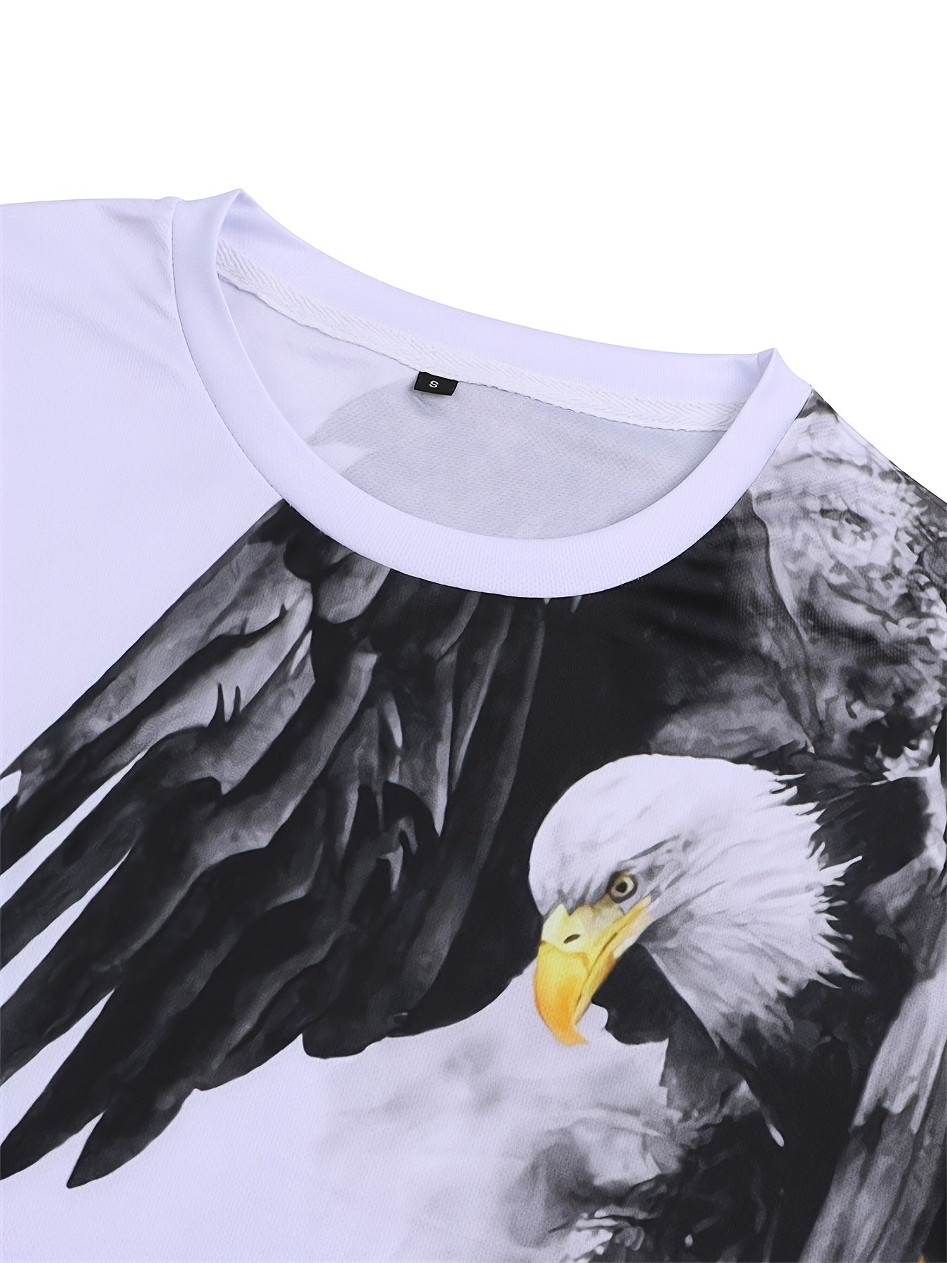 Men’s 3D Eagle Print T-Shirt – Summer Tee