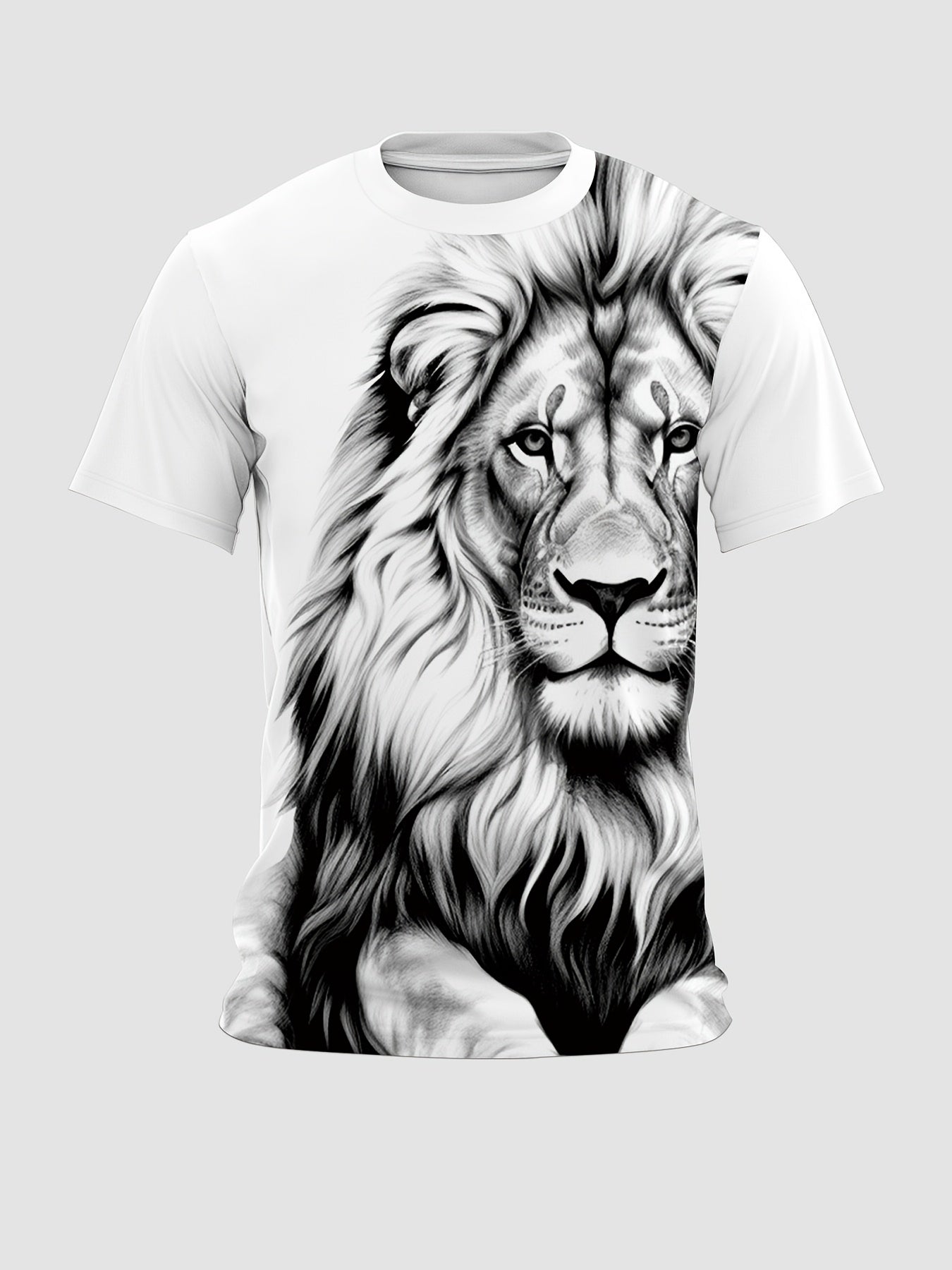 Men’s Lion Graphic T-Shirt – Casual Summer Wear