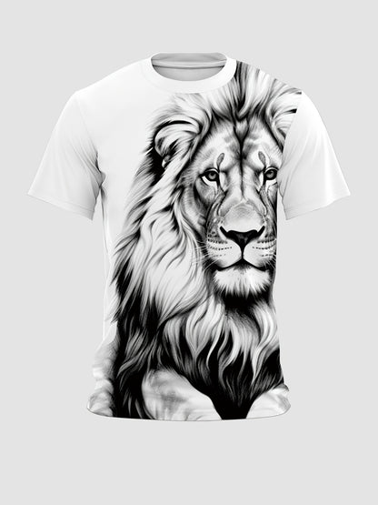 Men’s Lion Graphic T-Shirt – Casual Summer Wear