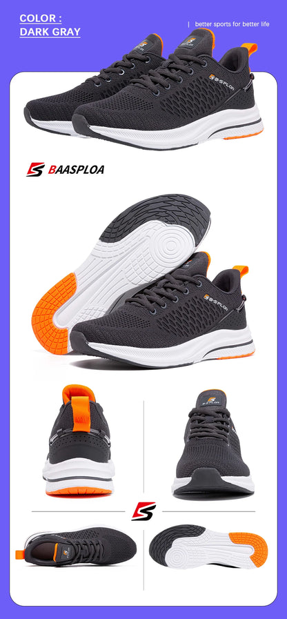 Baasploa Lightweight Mesh Running Shoes for Men – Designer Casual Sneakers