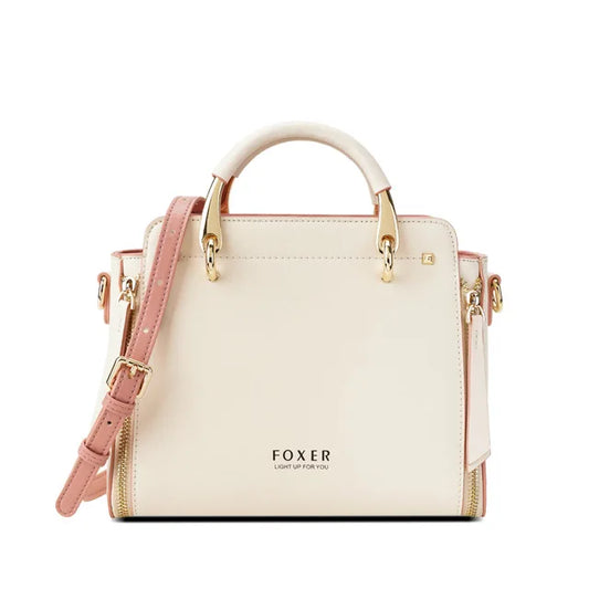 FOXER Elegant Leather Top-Handle & Crossbody Tote Rare