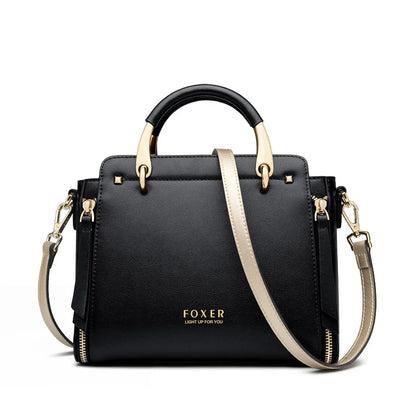 FOXER Women's Small Leather Crossbody Tote Bag