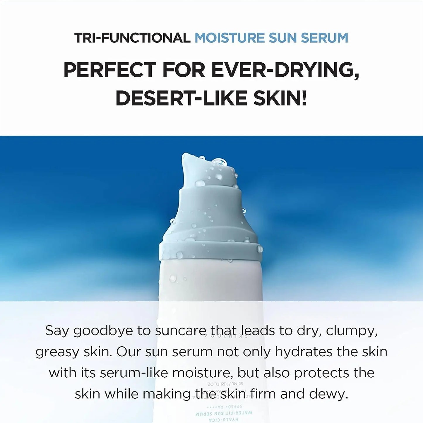 Water-Based Korean Sunscreen with Centella & Hyaluronic