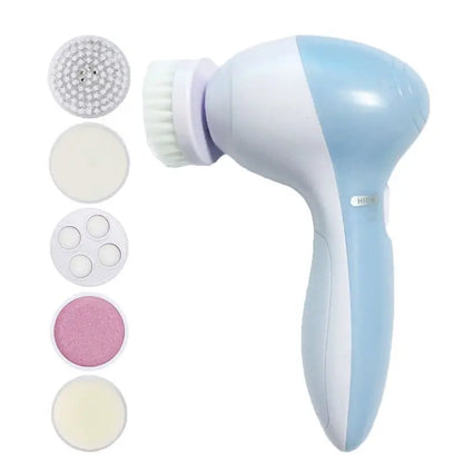 5-in-1 Electric Face Cleansing Brush Massager