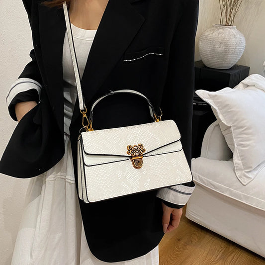 Luxury Vintage Solid Color Tote Bag for Women