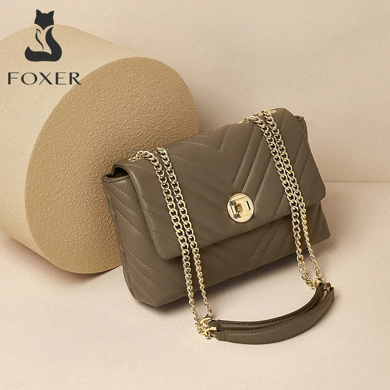 FOXER Luxury Women’s Leather Shoulder & Crossbody Bags