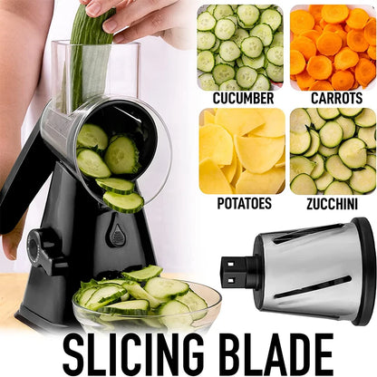 Vegetable Slicer and Cheese Grinder with Handle