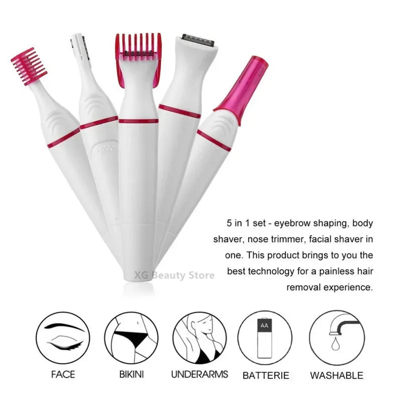 5-in-1 Electric Epilator Shaver for Women