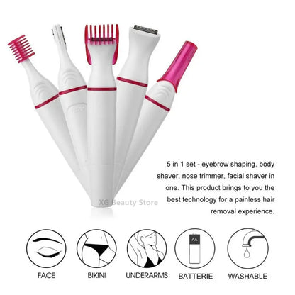 5-in-1 Electric Epilator Shaver for Women