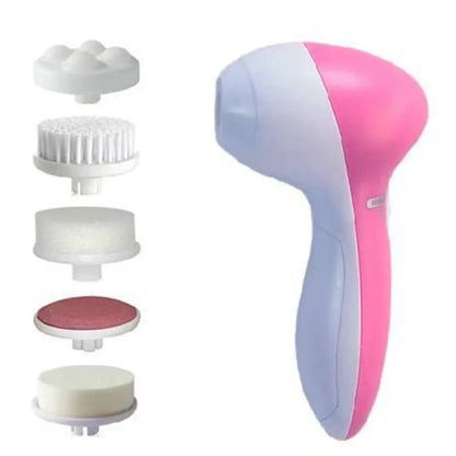 5-in-1 Electric Face Cleansing Brush Massager