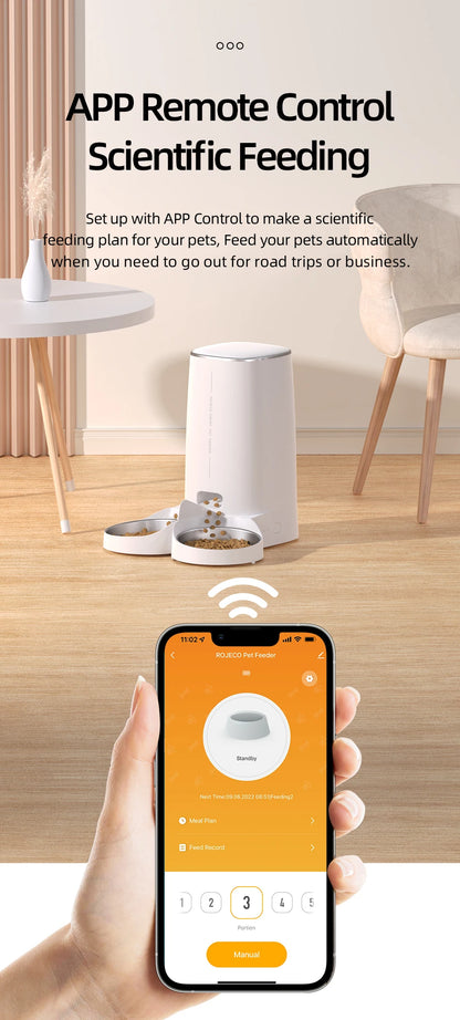 "WiFi Smart Automatic Cat Feeder with Timer