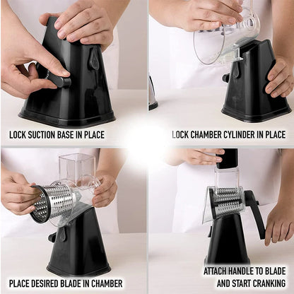 Vegetable Slicer and Cheese Grinder with Handle