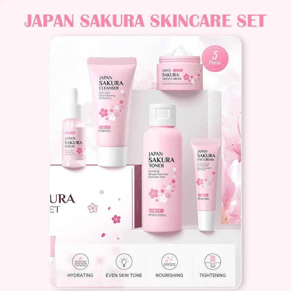 5/3PCS Sakura Facial Care Set Gift Box