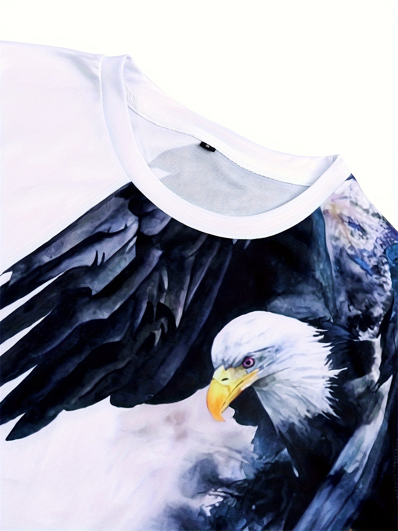 Men’s 3D Eagle Print T-Shirt – Summer Tee