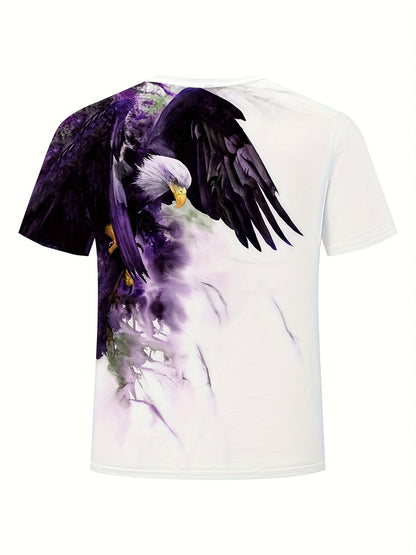 Men’s 3D Eagle Print T-Shirt – Summer Tee